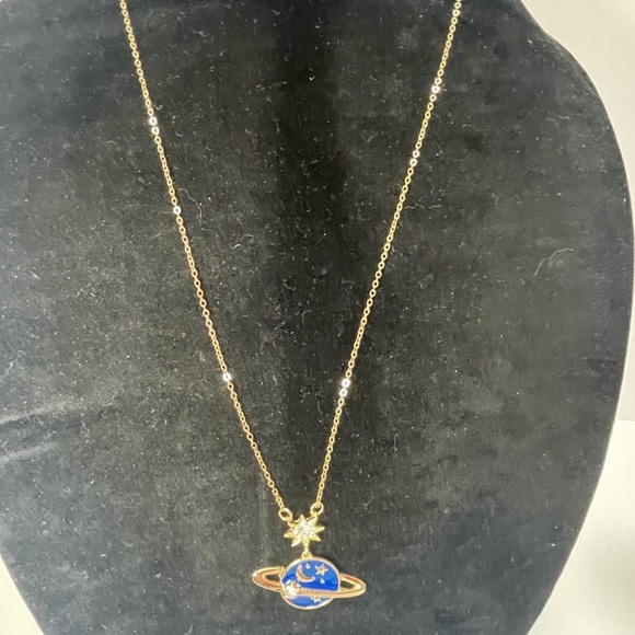 Starry Skies Jupiter and Star Necklace - Picture 2 of 4